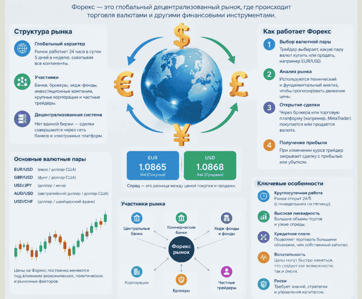 Особенности структуры и работы биржи Форекс