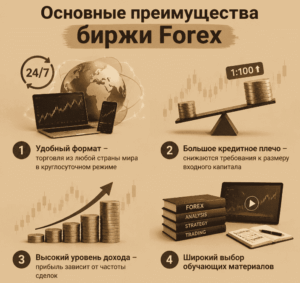 Основные преимущества биржи Forex