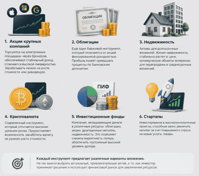 Куда инвестировать заработанные деньги