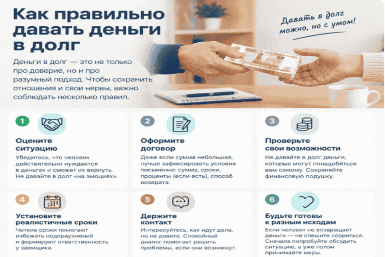 Как правильно давать деньги в долг