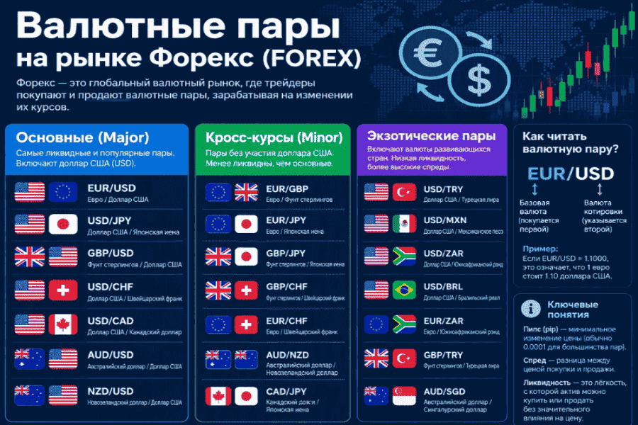 Валютные пары на рынке Форекс